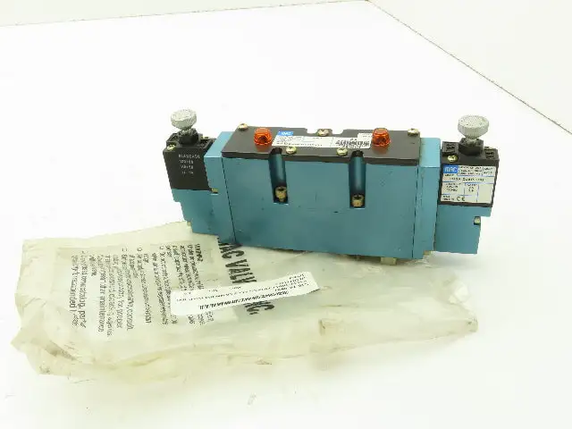 MAC 93A-EAB-000-DM-DJAP-4DG Pneumatic Double Solenoid 4/3 Spool Valve 120V