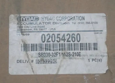 NEW HYDAC 02054260 BLADDER ACCUMULATOR