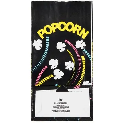 Bagcraft 7 1/2" x 3 1/2" x 9" 130 oz. Funburst Design Popcorn Bag 500/case
