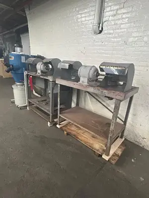 Dual Polishing Benches (4-Station System) with Baileigh DC-1450C 2HP Dust Collector