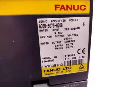 Used FANUC SERVO AMPLIFIER MODULE MANUAL NO. B-65162 Servo Controller Parts | Maverick Industrial Sales #1104693