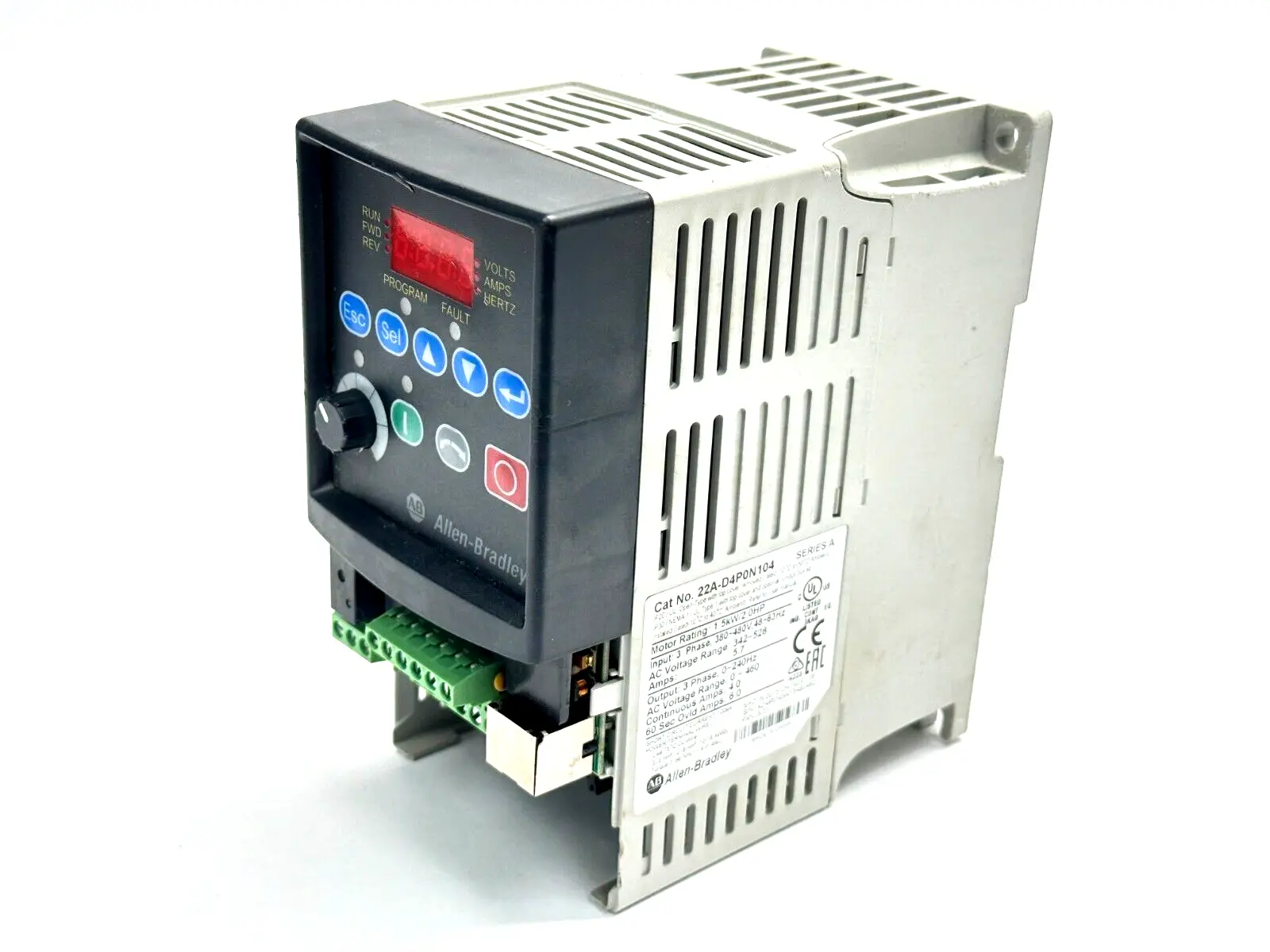 Used ALLEN-BRADLEY SER. A POWERFLEX 4 AC DRIVE 1.5KW 2HP, LED DISPLAY Variable Speed Drives | Maverick Industrial Sales #1100852