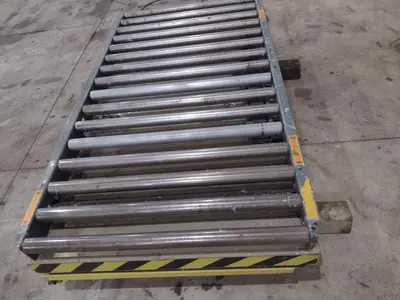 3500 LB X 60" X 36" SOUTHWORTH HYDRAULIC SCISSOR LIFT TABLE WITH ROLLER TOP: STOCK #20932