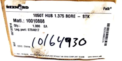 NEW REXNORD 1050T HUB 1.375 BORE 0704617