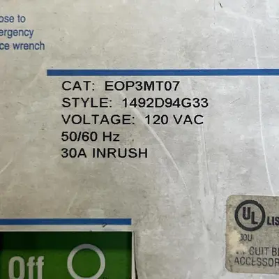 Used EATON EOPEMT07 Circuit Breaker Parts Ohio US | Surplus Asset Holdings #1366024