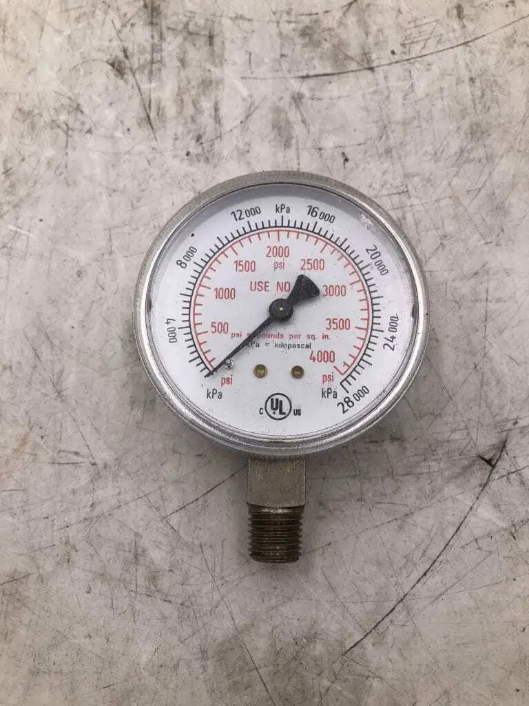 2-1/2″ Air Pressure Gauge 100-4000PSI, 1/2″