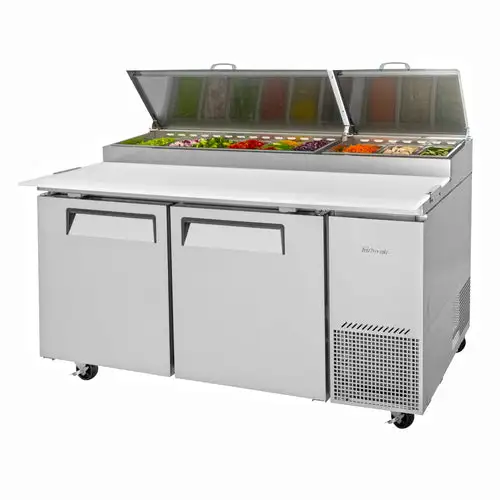 Turbo Air TPR-67SD-N 67" Super Deluxe Pizza Prep Table w/ Refrigerated Base, 115v
