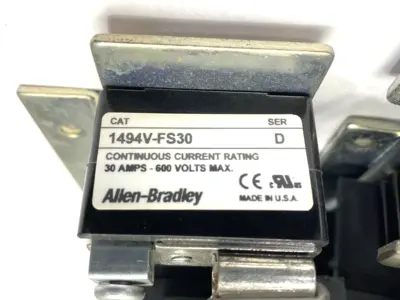Used Allen-Bradley 1494V-DS30 Ser. D, 1494V-FS30 Ser. D Disconnects Michigan US | Maverick Industrial Sales #1391454