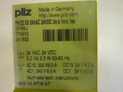 USED PILZ PNOZX324VAC24VDC3N/O1N/C1SO