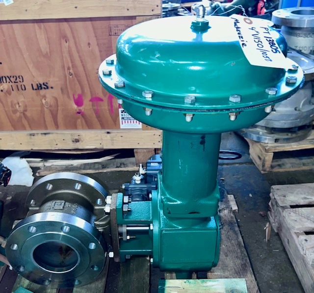 Fisher 4" V150 Stainless Steel V-Ball Control Valve