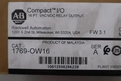 Allen Bradley 1746-OW16 /A SLC 500 16-Ch N.O. Relay Output Module - STOCK GF61
