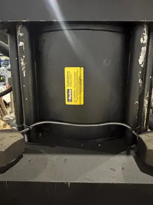 100 TON ROLLFORM INC HYDRAULIC 4 POST CUTOFF & POWER UNIT, 12" STROKE: YOBRO #24328
