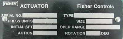 NEW FISHER 1051 ACTUATOR SIZE 33 FS1051-507B