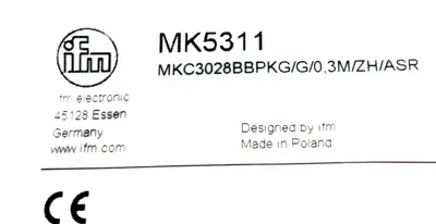 NEW IFM MKC3028BBPKG/G/0,3M/ZH/ASR-MK5311 CYLINDER SENSOR