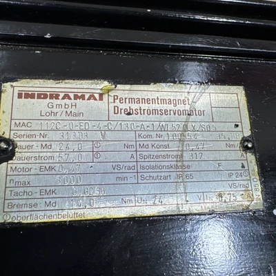 USED Indramat Bosch Group MAC112C-0-ED-4-C/130-A-1/WI520LX/S05