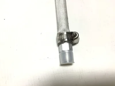 24″ White Stainless Steel Braided Hoses with HI.PW MR Clamp – Great Deal!