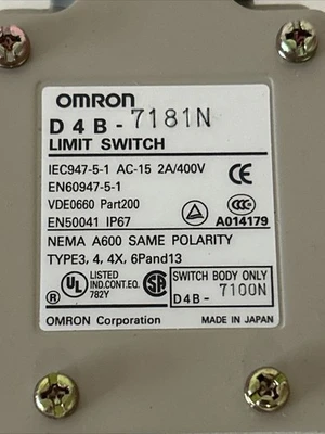 NEW Omron D4B-7181N