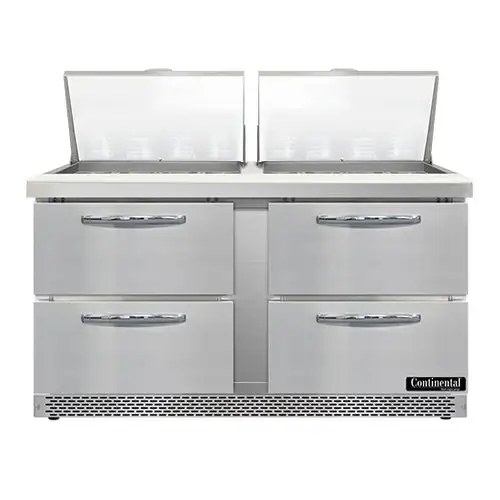 Continental SW60N24M-FB-D 60" Sandwich/salad Prep Table W/ Refrigerated Base, 115v