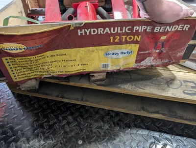 Northern Industrial 12 Ton Hydraulic Pipe Bender 2" NOT FOR CONDUIT Surplus