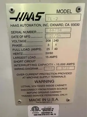 2004 HAAS TL-2 CNC Lathes. | 520 Machinery Sales LLC (4)