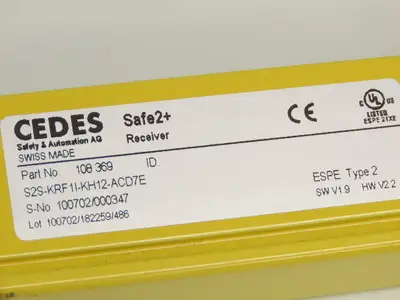 Cedes S2S-ARF1L-KH12-ACD7E Safe2+ Safety Light Curtain Receiver 1500mm Barrier