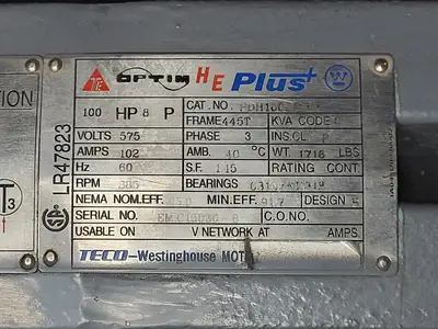 USED TECO-WESTINGHOUSE PDH10008TE6