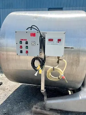 🔴 Heading to Auction May 27 - Used Rotating Drum Tumbler, 2000 Lbs Capacity, With Screw Conveyor
