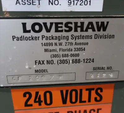 USED LOVESHAW CF209 XW