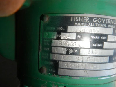 Fisher 1 1/2" 150 Rating, Brass Threaded Control Valve