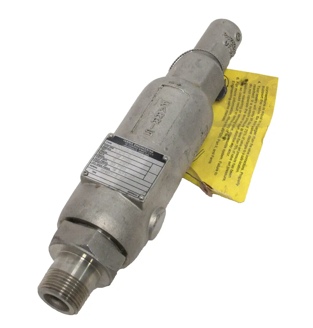 NEW FARRIS 27CC33-M20S4 RELIEF VALVE 50PSI 27CC33M20S4