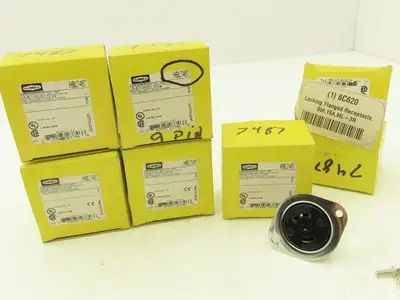 Hubbell HBL7487 Flange Mount Twist Lock Receptacle 15A 120/250VAC Lot of 6