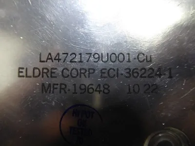 Eldre Corporation ECI-36224-1 Bus Bar LA472179U001-Cu MFR-19648 Used