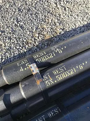 New | in-Stock AFTERMARKET 4-1/2”OD X .500” WALL X 21’6” X 3-½ THREAD T4 STARTER DRILL PIPE Construction Equipment Parts Pennsylvania US | East West Machinery & Drilling #1416403