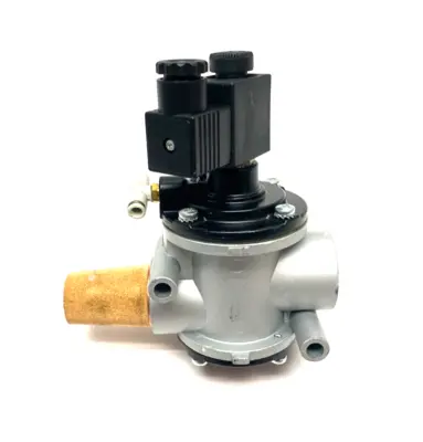 USED EMERSON NUMATICS 3-WAY POPPET VALVE, SOLENOID PILOT, 1" PORTS