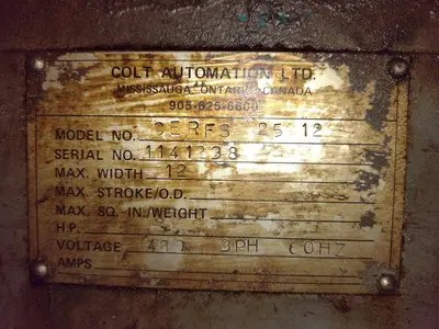 12" WIDE COLT AUTOMATION MODEL #CERFS 25 12 STRAIGHTENER SERVO FEEDER & REXROTH CONTROLS: YOBRO #24290