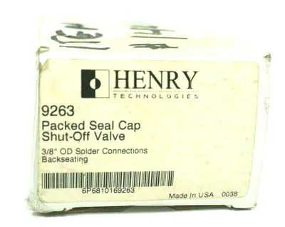 NEW HENRY 9263 PACKED SEAL CAP SHUT OFF VALVE