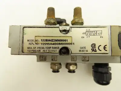 Numatics 122BA4Z2MN00061 Pneumatic 4/2 Solenoid Valve w/Manifold 24VDC  Lot of 2