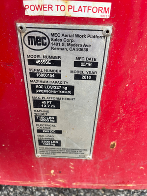 USED 2016 MEC 4555SE