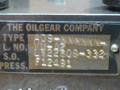 USED OILGEAR A09-NNNNNN-VU-A2