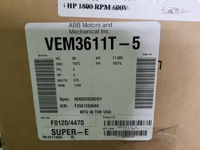 NEW BALDOR VEM3611T-5