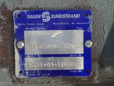 USED SAUER SUNSTRAND 23M2039 CCW