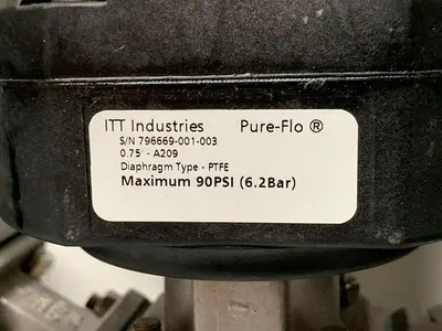 USED 3 ITT PURE-FLO SHEROTEC STAINLESS STEEL VALVES W/ POSITION MONITOR 3/4" SANITARY