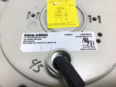 Ziehl-Abegg 206863 Electric Motor Ventilator Radial Fan 60Hz 12A 1440RPM 115V