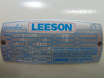 Leeson 160390Q Industrial Motor .6 HP 575V C6T8NC25B Used