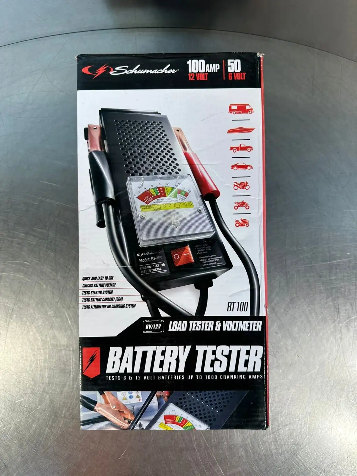 Schumacher BT-100 Battery Load Tester 6 & 12 V 100 amps Analog (7.5.3)