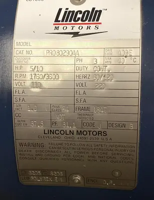 New | in-Stock LINCOLN PR080290AA Motors (misc) | Surplus Asset Holdings #1227381