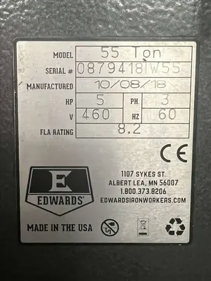 USED 2018 EDWARDS 55 TON