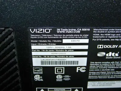 65" VIZIO E65-FO HDR UHD (Ultra-High Def) Smart LED TV