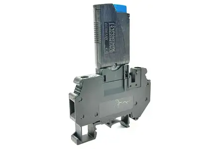 TCP 2.0A,TCP 2,0A,Typ UK 6-FCI/C,UK 6-FCI/C | Phoenix Contact UK 6-FSI/C Terminal Block w/ TCP 2.0A Circuit Breaker - Used