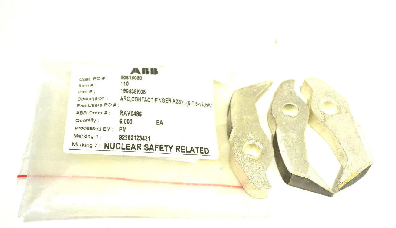 3 NEW ABB 196438K05 ARC CONTACT